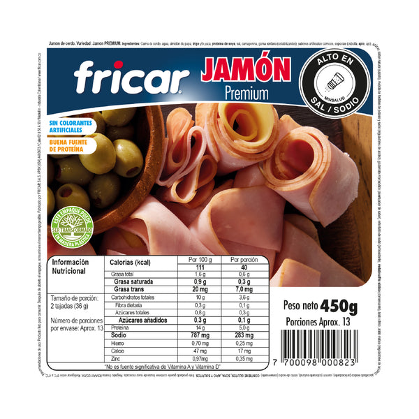 JAMON PREMIUM 450g FRICAR